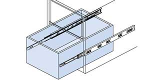 Side Fixing Drawer Runners 45 kg Touch Release - Accuride 3832-TR