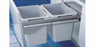 Kitchen Waste Bins for 450 mm Units